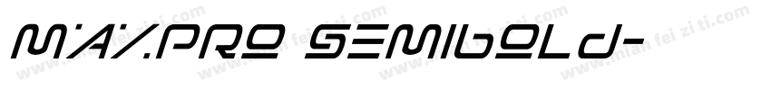 MAXpro semibold字体转换